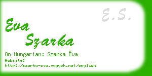 eva szarka business card